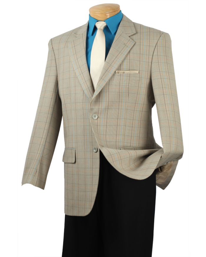 Chief Wool Check Sportcoat Blazer - Beige