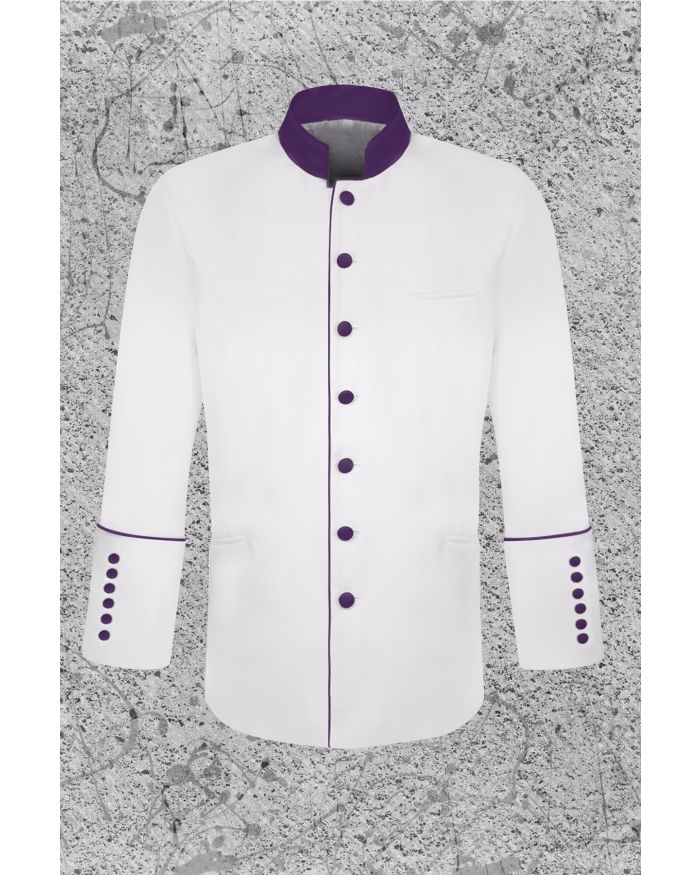 Men's White Frock Clergy Coat