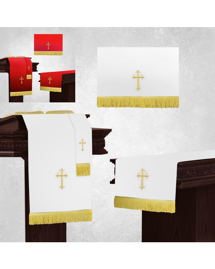 Reversible White and Red Church Parament Sets