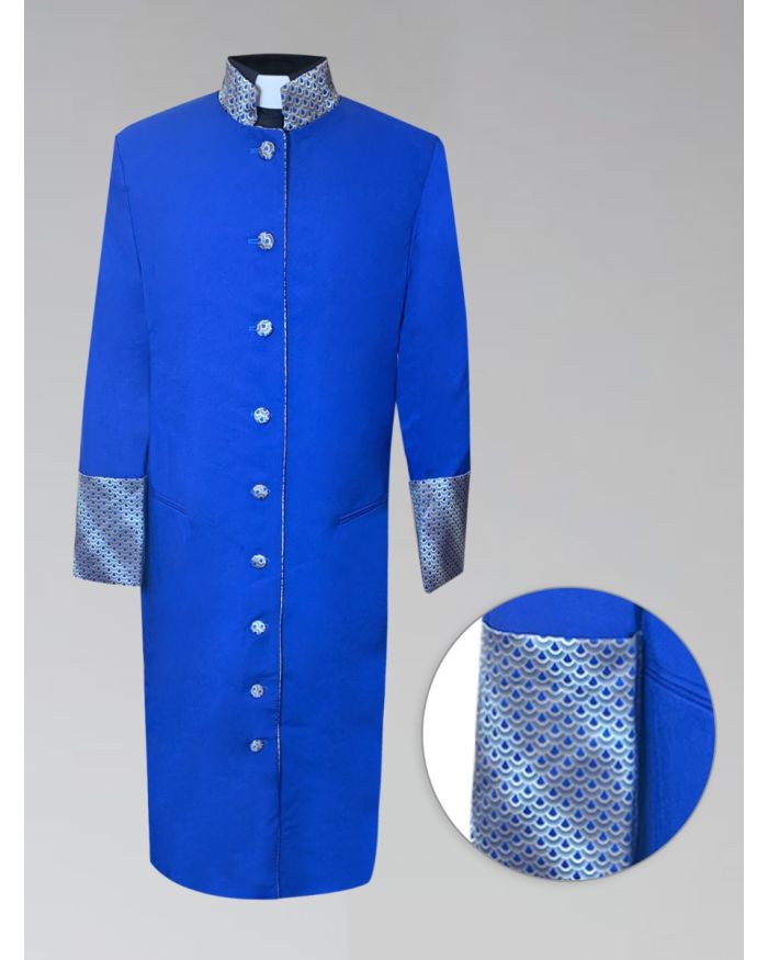 Women's Royal and Gold Custom Brocade Clergy Robe