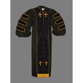 Dr. of Divinity Clergy Robe in Black and Gold