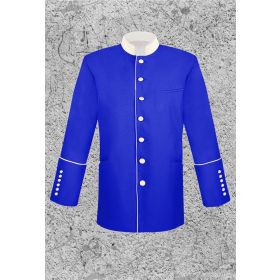 Men's Royal Blue and White Clergy Frock Jacket