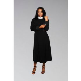 Solid White Dress for Female Clergy 