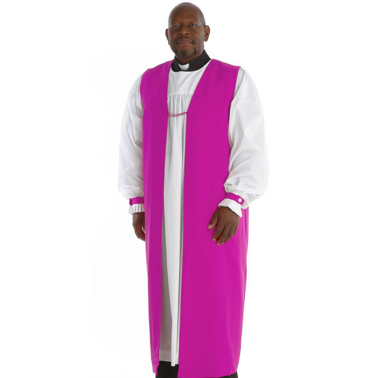 Traditional Clergy Chimere with Fluting - Fuschia