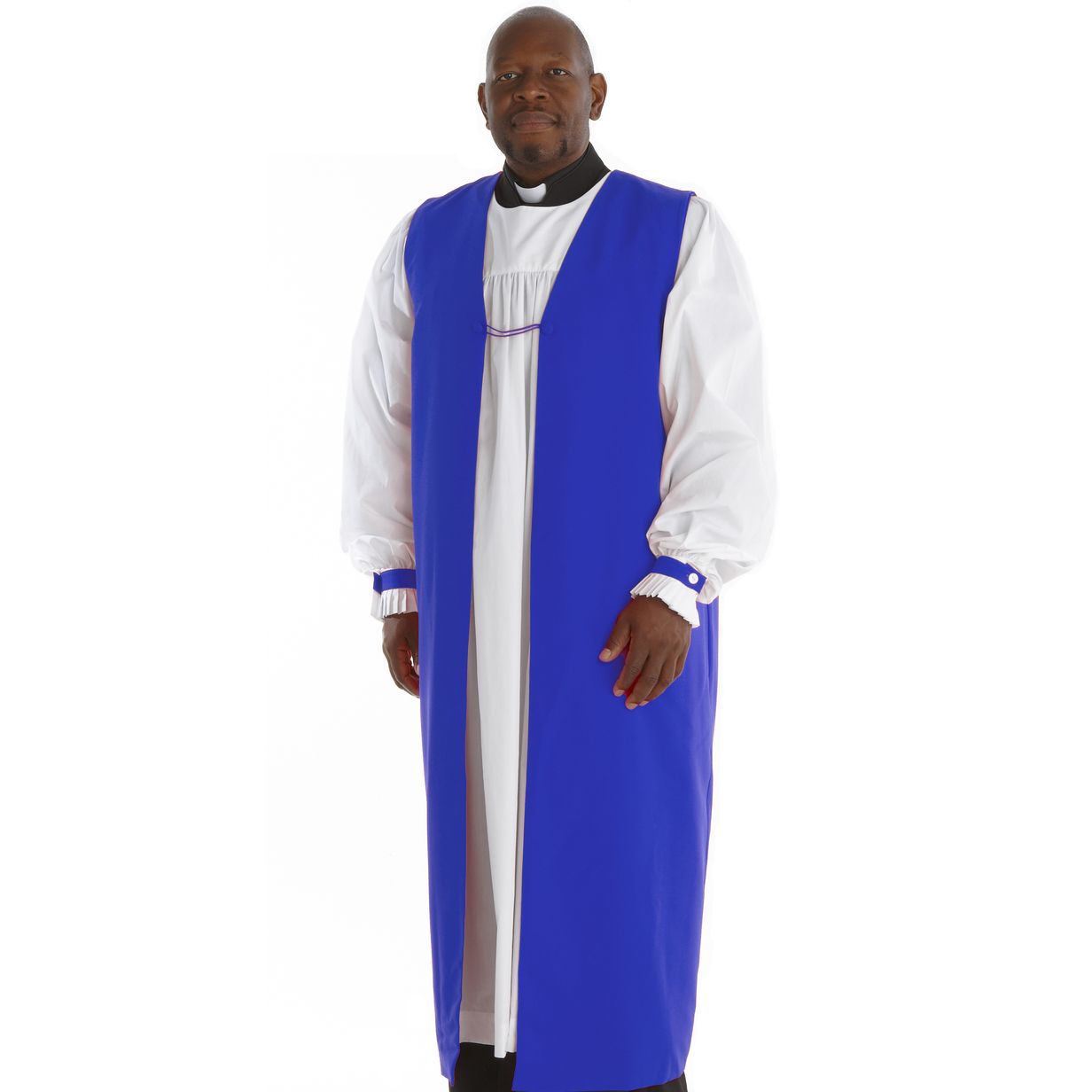 Traditional Clergy Chimere with Fluting - Royal Blue
