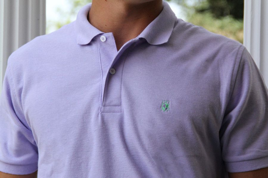 Men's Made In The South NC Cotton Polo Shirt - Lavender