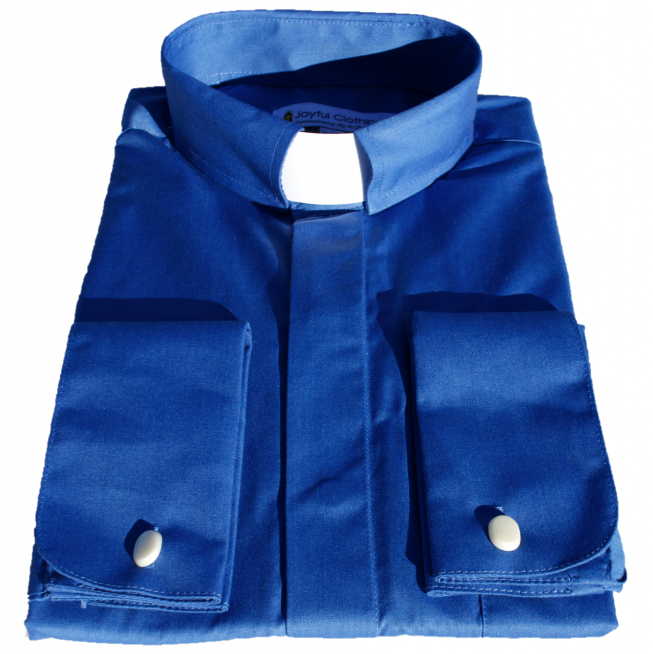 121. Men's Long-Sleeve Tab-Collar Clergy Shirt - Royal Blue