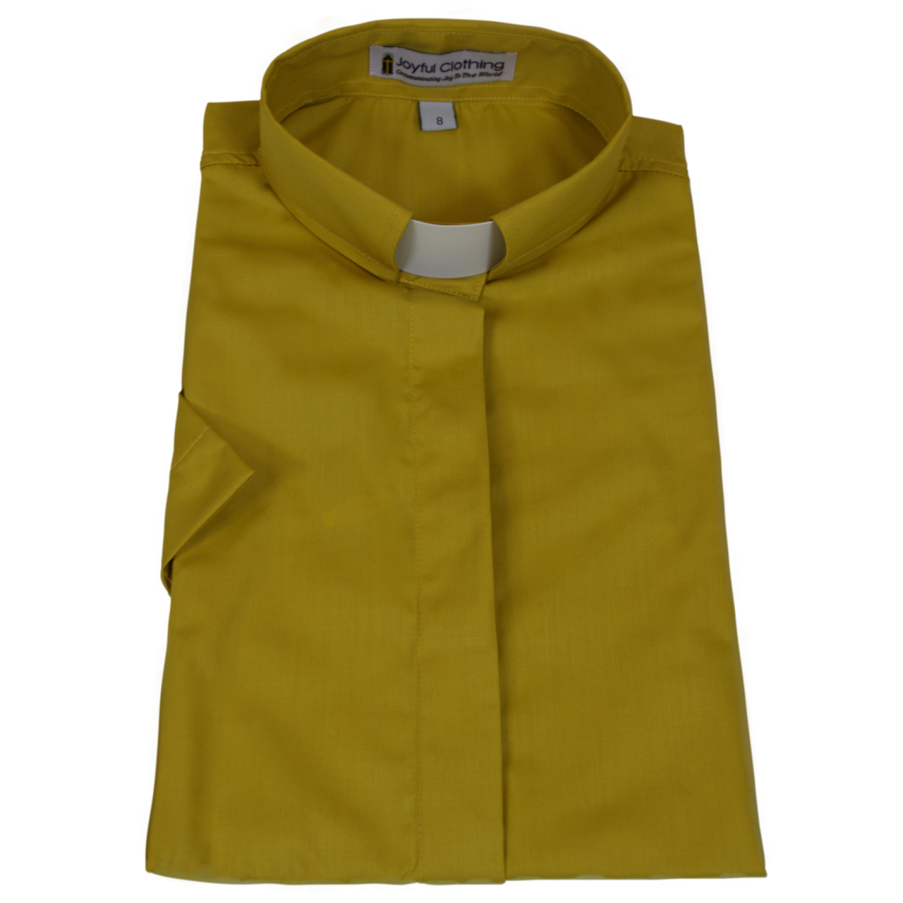 585. Women's Short-Sleeve Tab-Collar Clergy Shirt - Church Gold