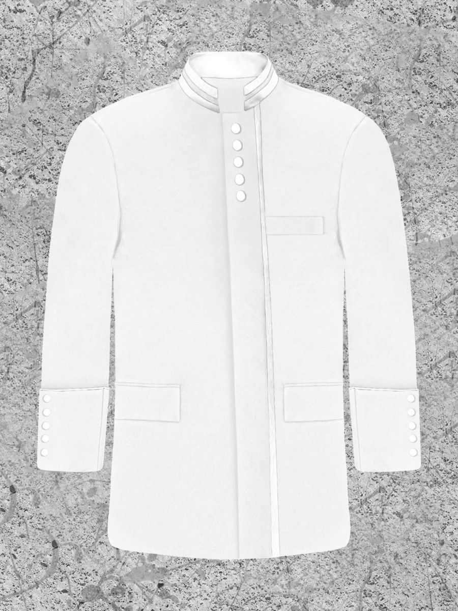 White Clergy Preacher Jacket 