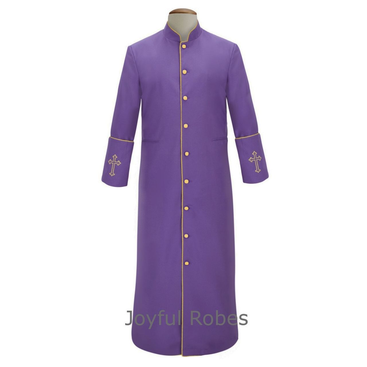 207 M. Men's Clergy/Pastor Robe Purple/Gold Design