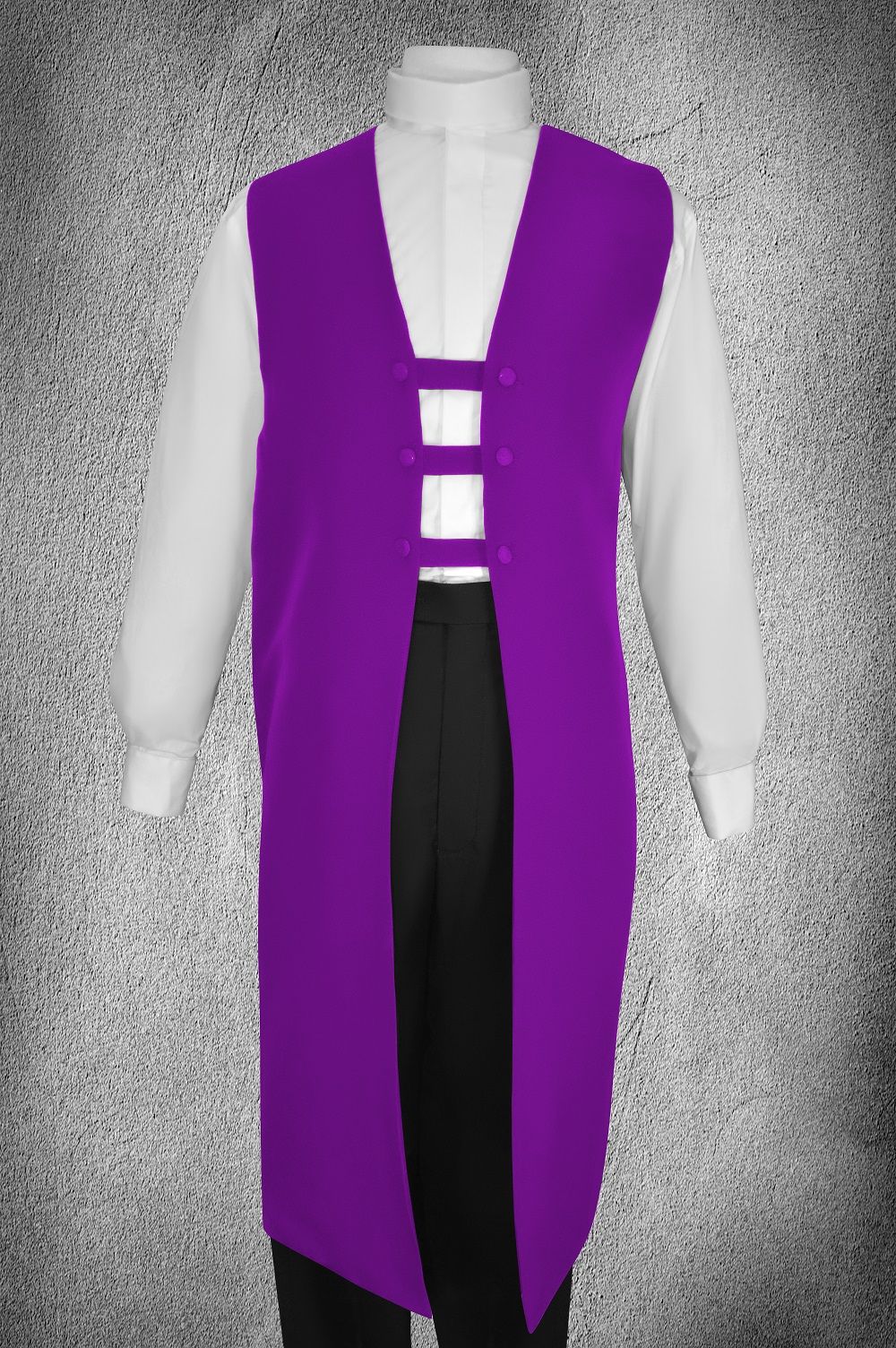 Ministerial Full Collar Vesture Set Purple/White