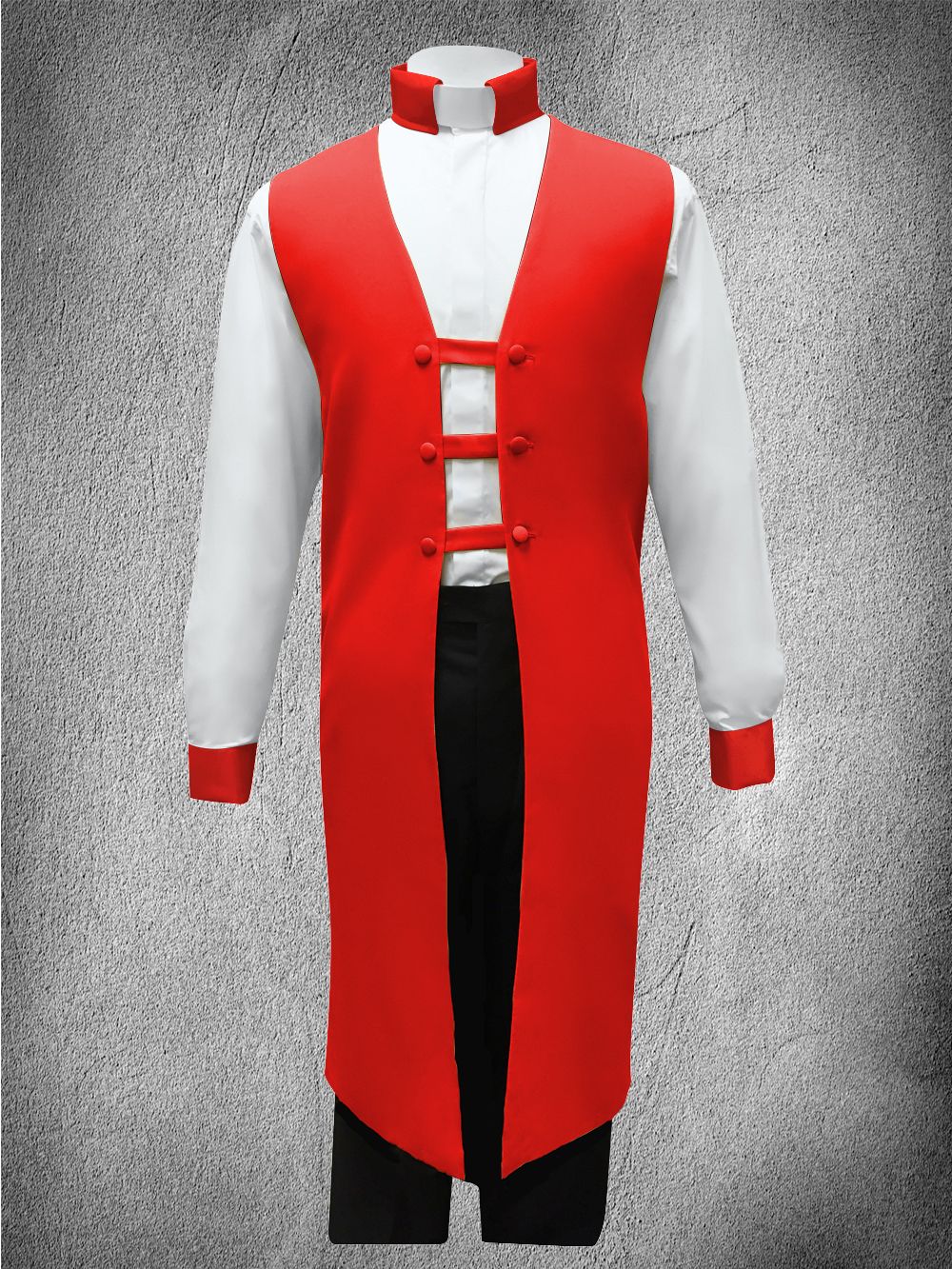 Contrast Ministerial Vesture Set Red/White-Red
