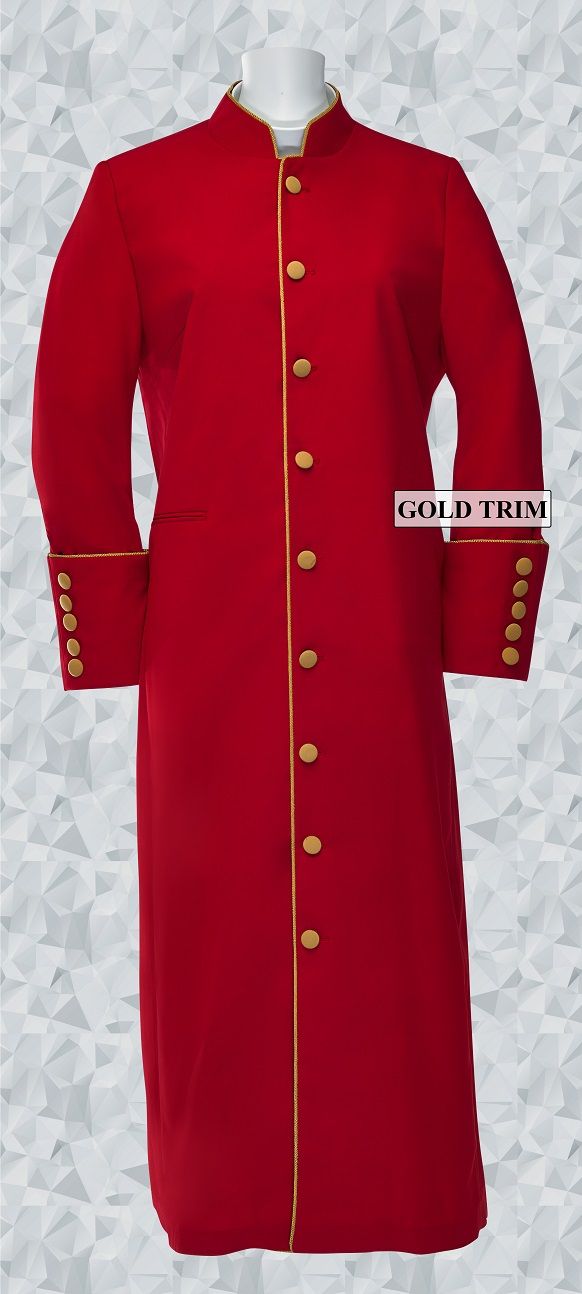 161 W. Women's Clergy/Pastor Robe - Red/Gold