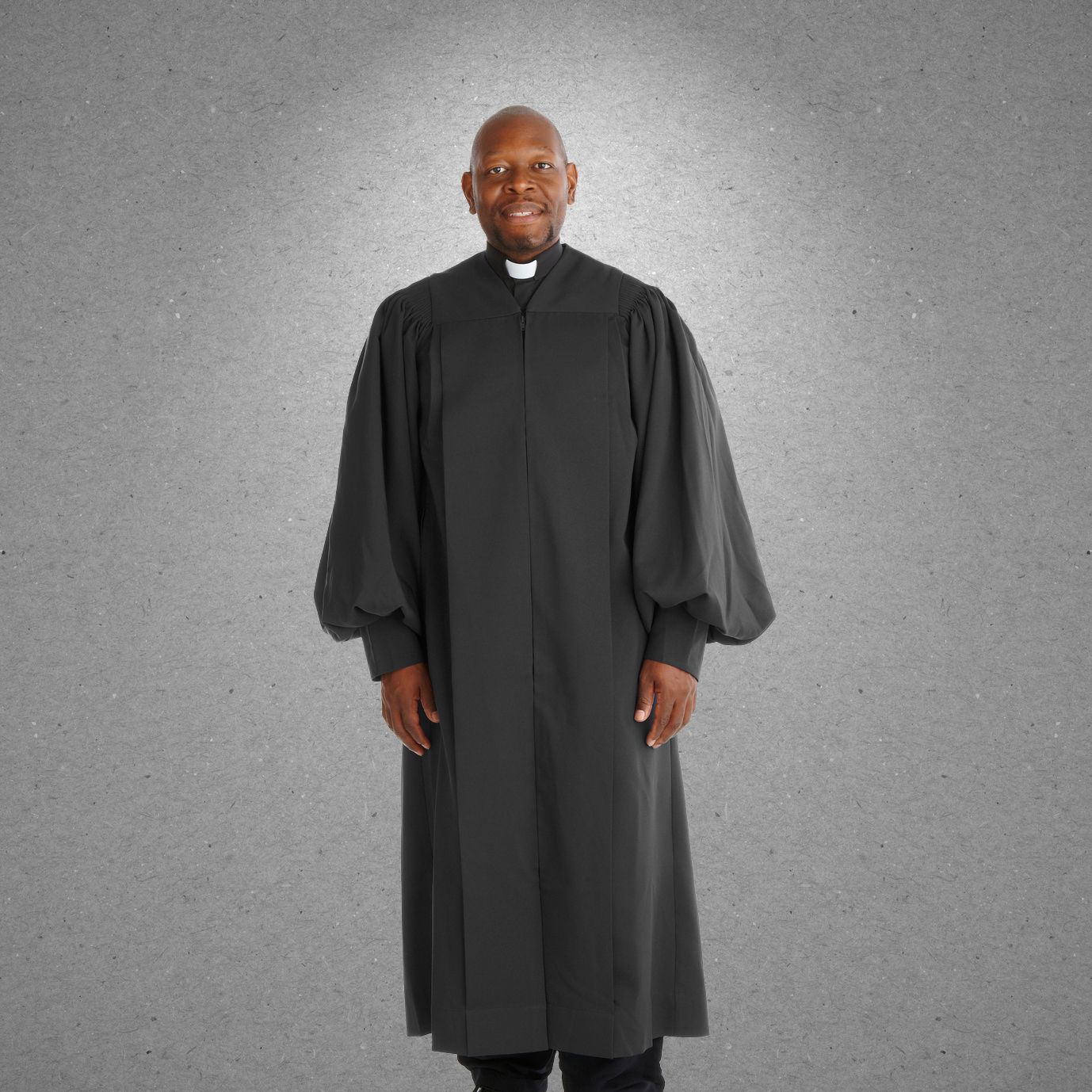 901 P. Men's & Women's Clergy Robe - Solid Black