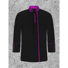 Black and Purple Bishops Clergy Jacket