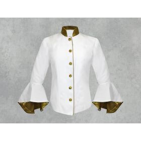 Female White and Gold Clergy Jacket