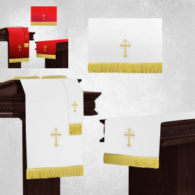 Reversible White and Red Church Parament Sets