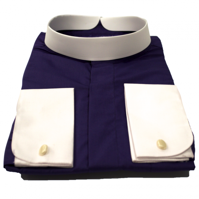 purple clergy shirt