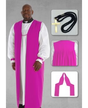Clergy Chimere and Rochet Set in Fuschia with Bishop Chimere