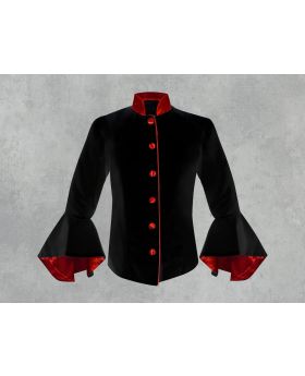 Black and Red Clergy Jacket for Women