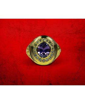 Bishop Amethyst Ring Gold with Purple Stone