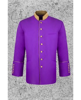 Men's Purple and Gold Clergy Frock Coat