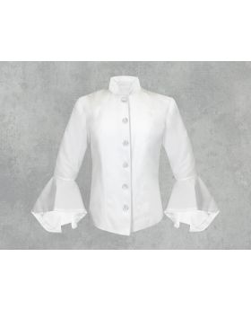 White on White Clergy Jacket for Women